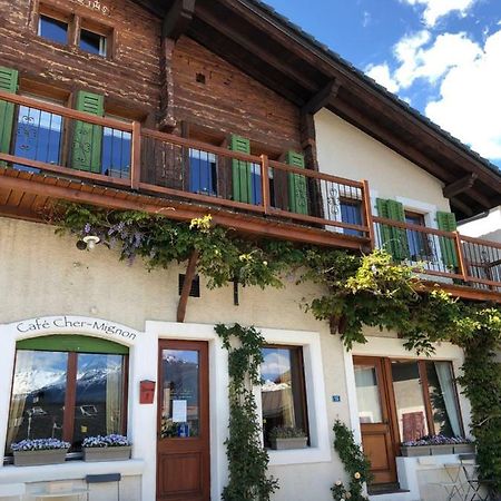 Cafe Cher-Mignon Et Chambres D'Hotes Chermignon-d'en Haut 外观 照片