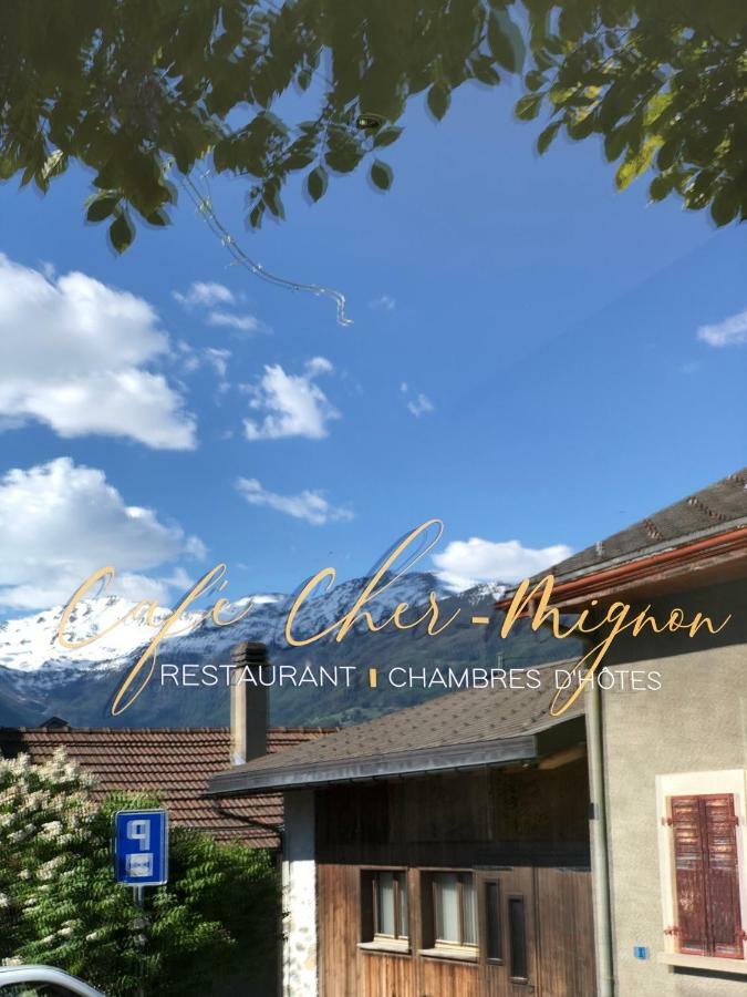 Cafe Cher-Mignon Et Chambres D'Hotes Chermignon-d'en Haut 外观 照片